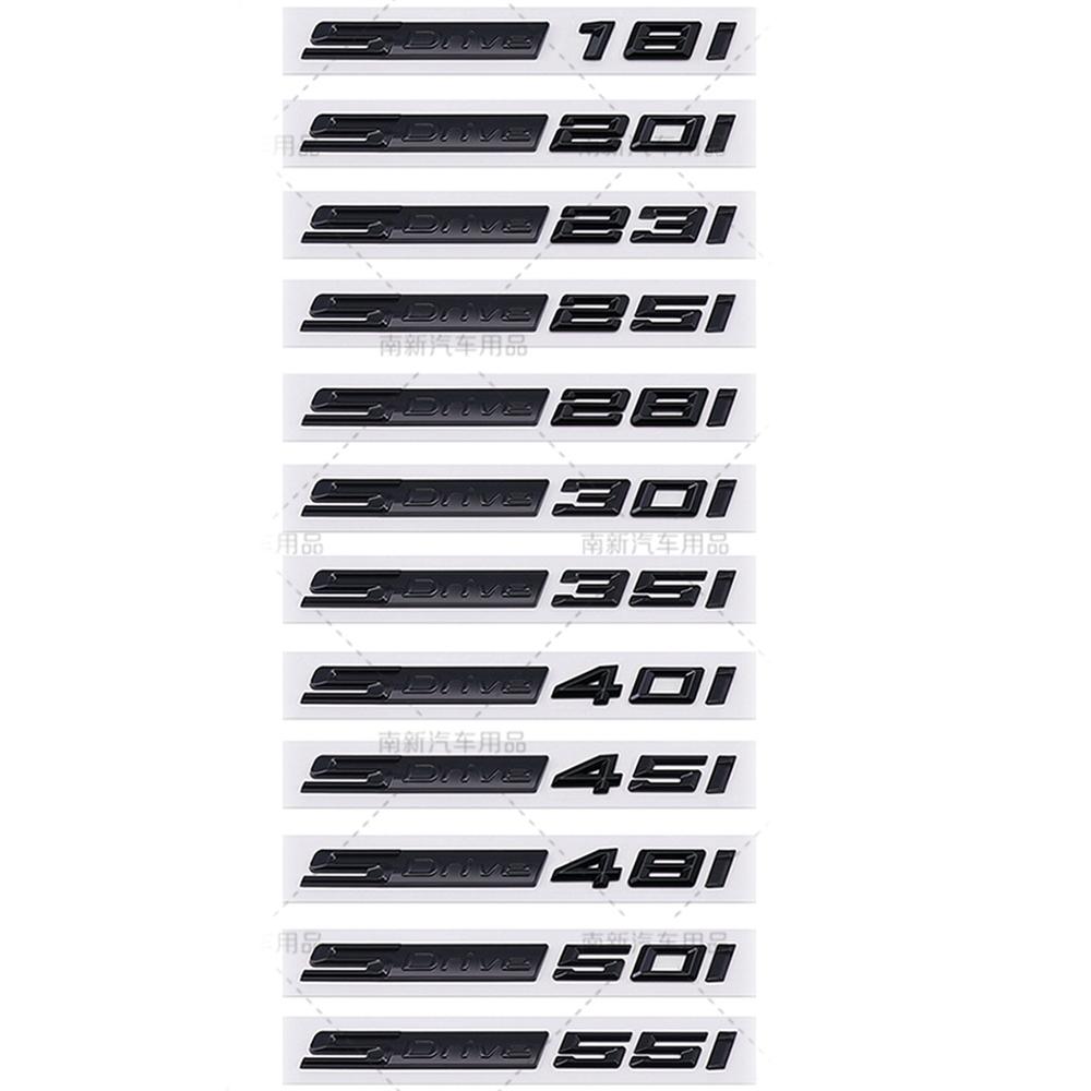 

3D SDrive 18i 20i 23i 25i 50i 30i 35i 40i 45i Letter Logo Car Rear Trunk Badge Emblem Decal Sticker For BMW X1 X2 X3 X4 X5 X6 X7 SDrive