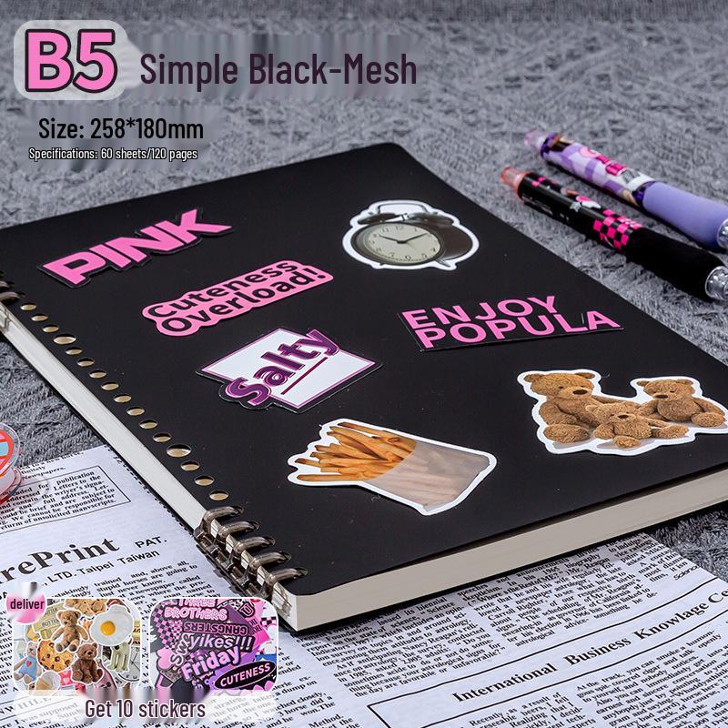 Ergonomic, High-value Loose-leaf Notebook with Detachable Binder; Suitable for High School and Junior High Students.