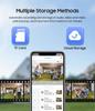 Kamera do monitoringu wideo z 3 obiektywami, kamera CCTV z siecią Wi-Fi, karta SIM 4G, bezprzewodowy monitor 360, zewnętrzne, wodoodporne kamery bezpieczeństwa