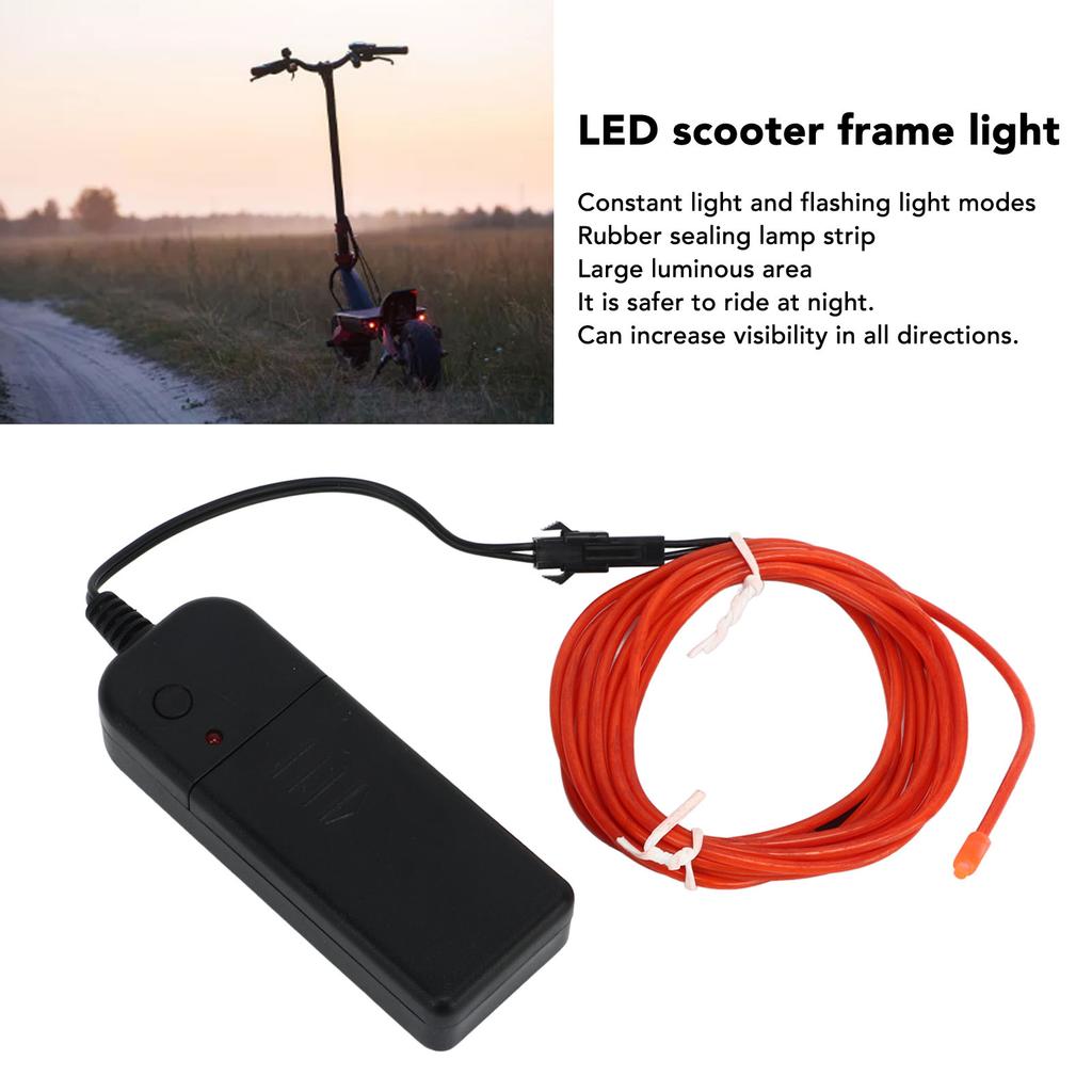 LED   Frame Light Waterproof Bright Decoration Scooter Frame Strip Light for Night Riding