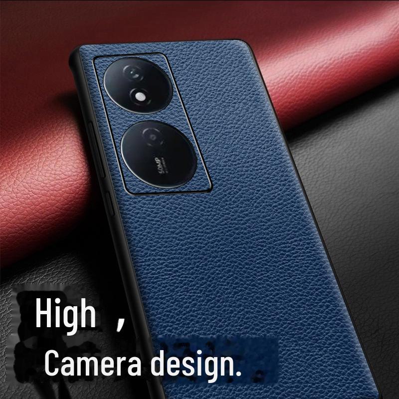 Honor Play 50 Rindsleder-Lederhülle mit Litschi-Muster - Schutzhülle für Play 50Plus