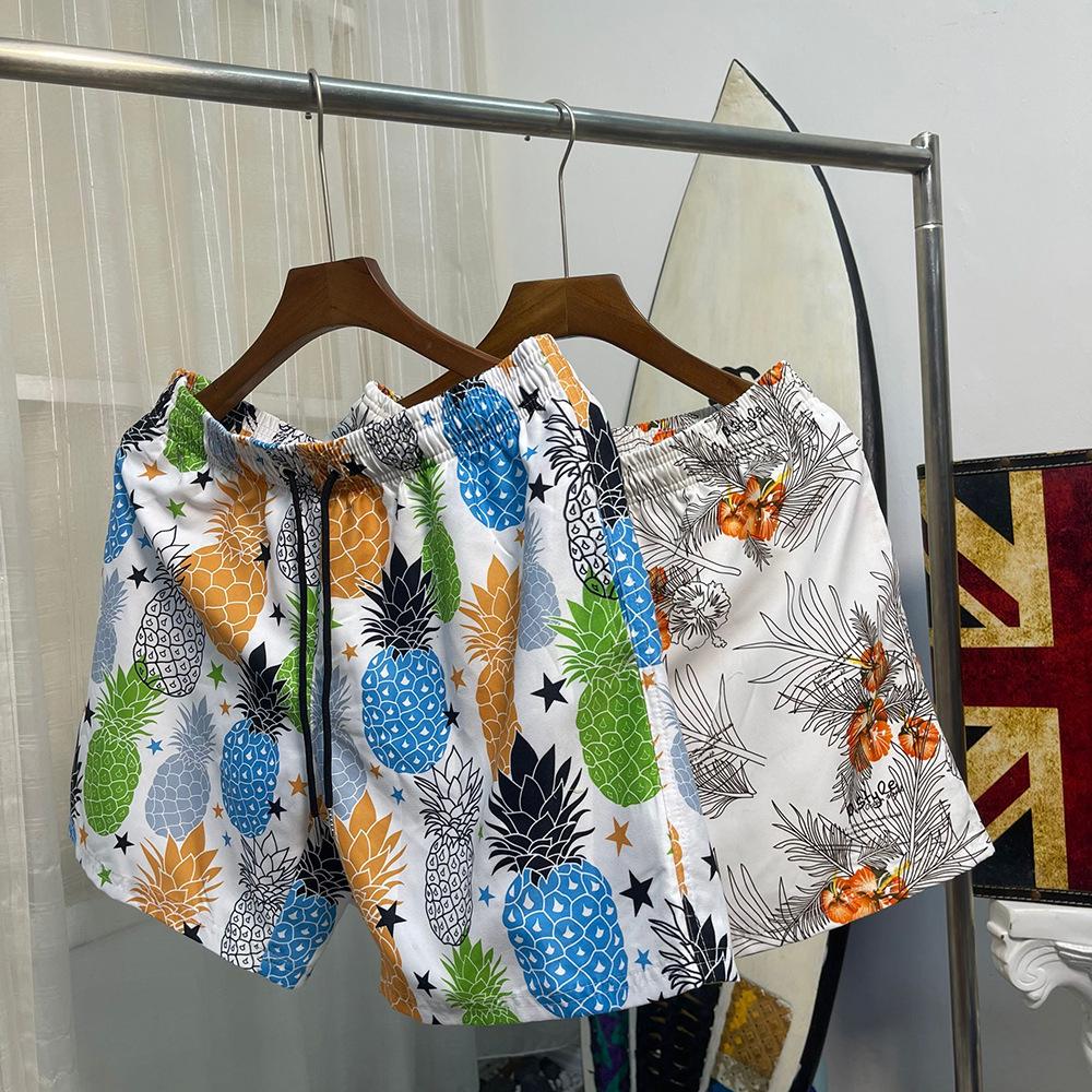 Męskie, szybkoschnące, elastyczne spodenki plażowe – duży rozmiar, luźny krój, styl czteropunktowy do uprawiania sportów rekreacyjnych