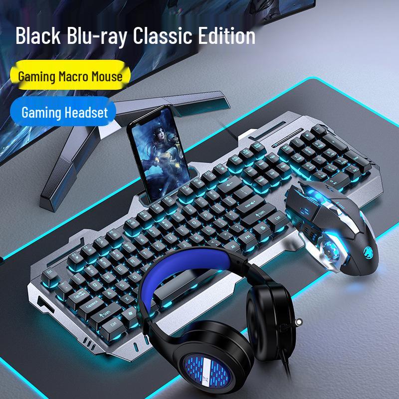 Pioneer GX80 Wired Gaming Set: Mechanical Feel Keyboard, Mouse & Headset for Office & E-sports.