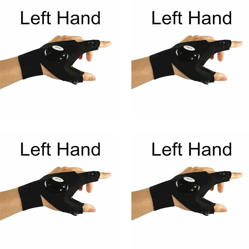 Fingerless Glove LED Flashlight Waterproof Torch Outdoor Tool Fishing Camping Hiking Survival Rescue Multi Light Tool