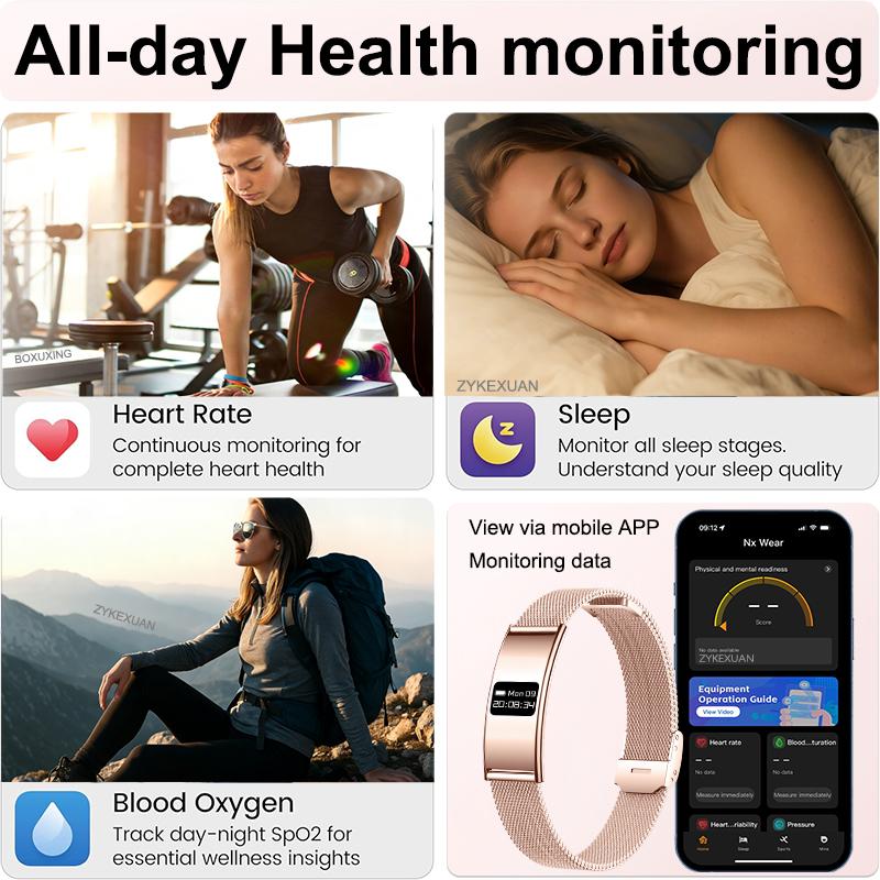 Fashion Women Smart Bracelet Heart Rate Sports Fitness Tracker 10ATM Waterproof Pedometer Call Reminder Smartwatch Men  New