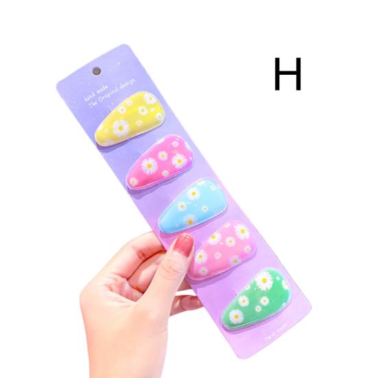 

5 шт./компл. для девочек, капля воды, шпилька для волос, решетка, цветок, фрукты, зажим, аксессуар H