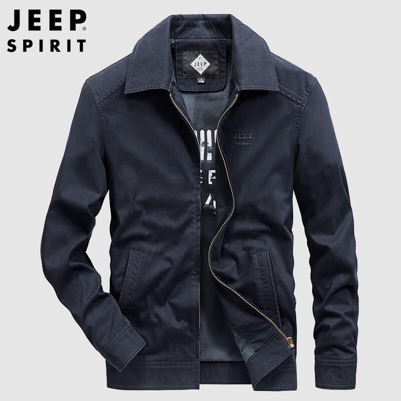 

JEEP SPIRIT Men s Washed Stand-Collar Workwear Jacket 4XL