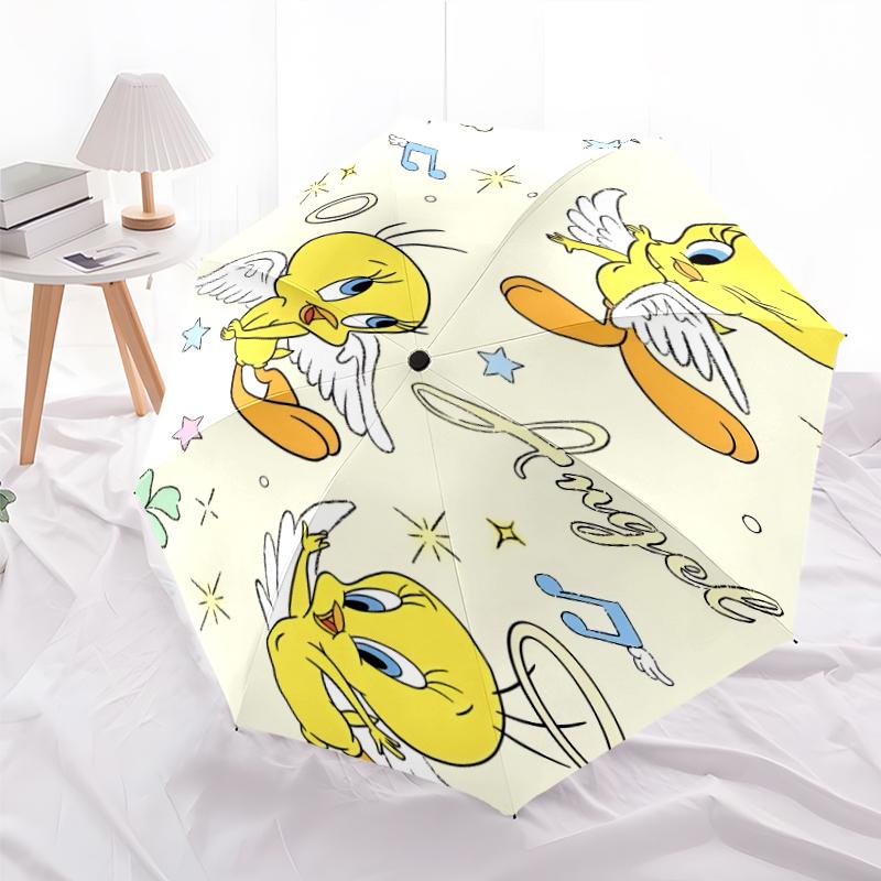 1pc Tweety2 Umbrella, Sun Protection, And UV Shielding. It Has Eight Sturdy Ribs for Outdoor Use And Perfect Gift