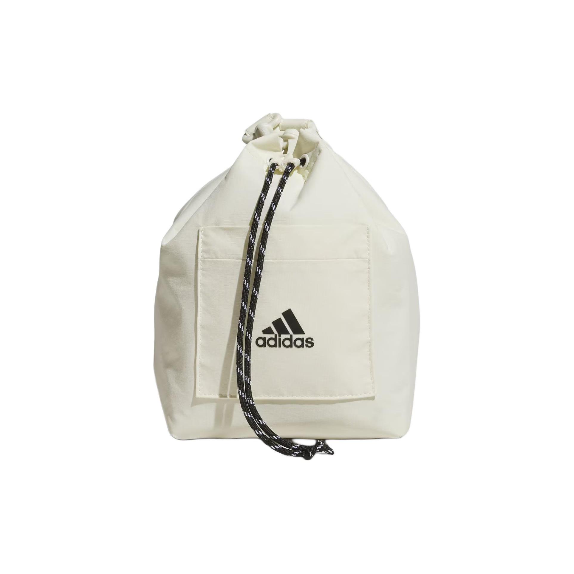 

Новая полиамидная сумка через плечо Adidas, сумка-кроссбоди, сумка-ведро, сумочка, обычная женская, цвет слоновой кости, белый, JJ2080 18.0*15.0*24.9CM