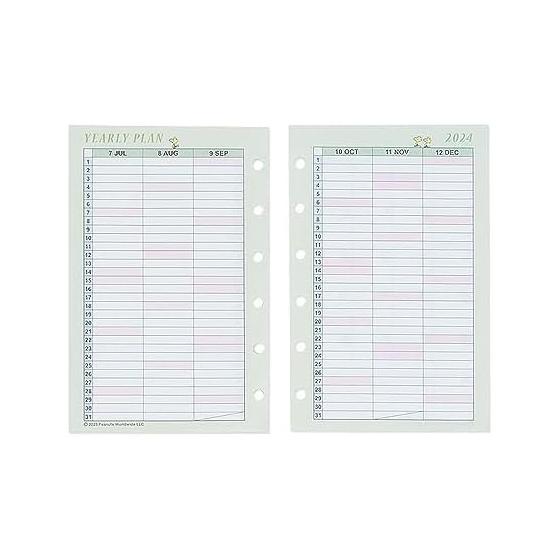 2024 Edition Sanrio Snoopy System Notebook Refill Set 704385
