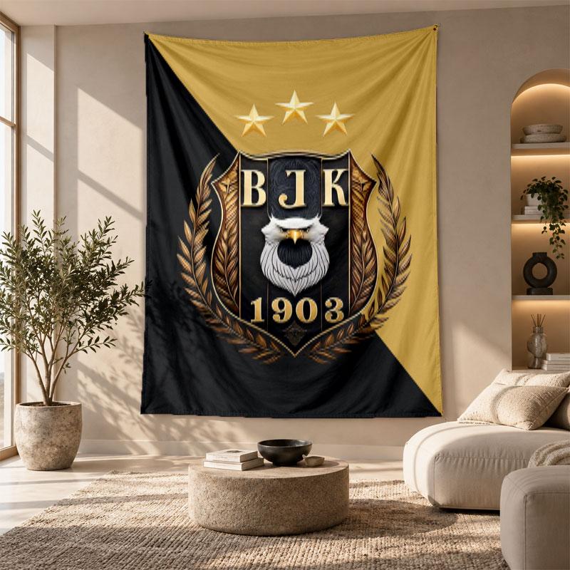 Dekoratives Wandbehang, Beşiktaş FC Aufdruck Wandkunst, Leichte Wanddekoration für Schlafzimmer Hintergrund