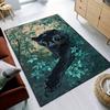 Luxurious Floor mat Crystal Velvet 3D Panther Forest Print Area Mat - Non-Slip, Machine Washable, Elegant Jungle Design for