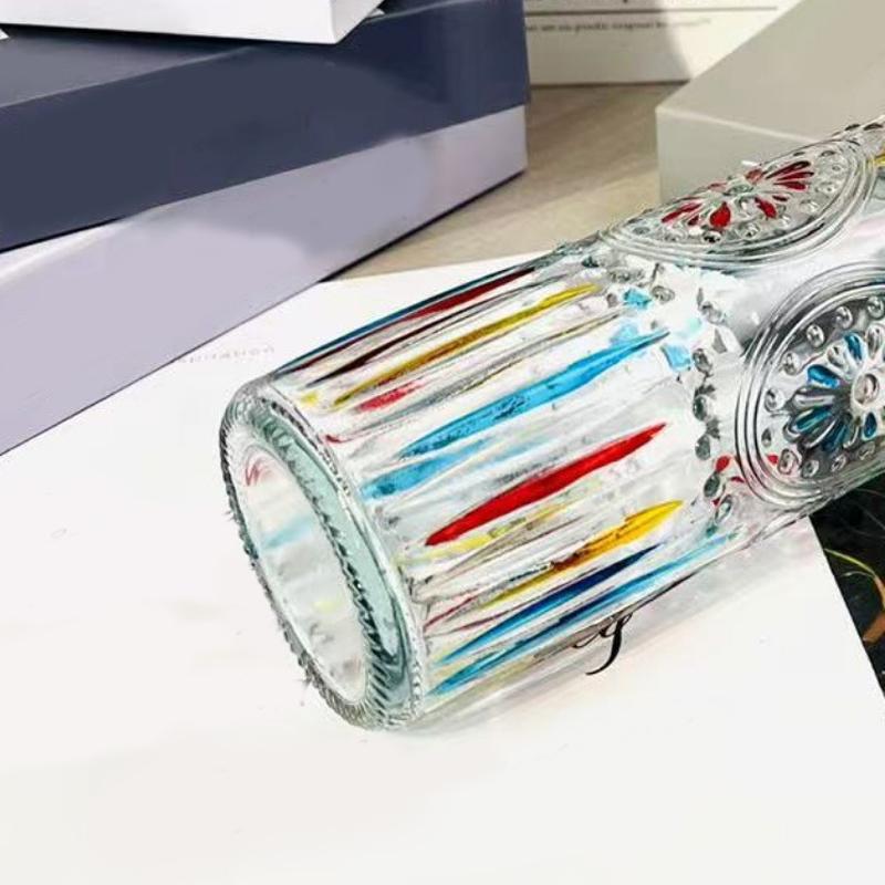 1PC Bottled Bottle Kitchen Supplies Soy Sauce Vinegar Bottle Home Decoration Hand-painted Oil Bottle Round 30x5.5cm