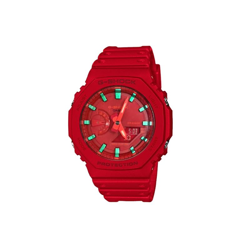 

CASIO Men Liquid Crystal,Analog Dual Display Series Red Watch GA-2100-4A(Watch8--) Morning Glory