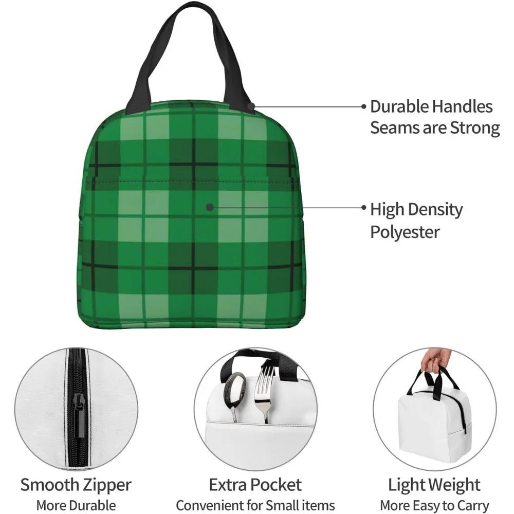 Celebrate St Patrick'S Day Lunch Bag for Women Men Cute Tote Insulated Lunch Box with Pocket for Work Office Travel Picnic