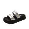 Sandals women's 2025 new summer wear platform sports beach shoes black casual Roman shoes beige