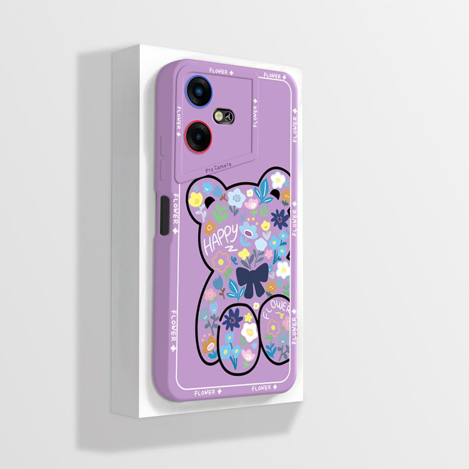 For Tecno Pova Neo 3 Case Stylish Flower Matte Soft Silicone Back Cover for Tecno Pova Neo 3 LH6n Neo3 Phone Cases Bumper Fundas
