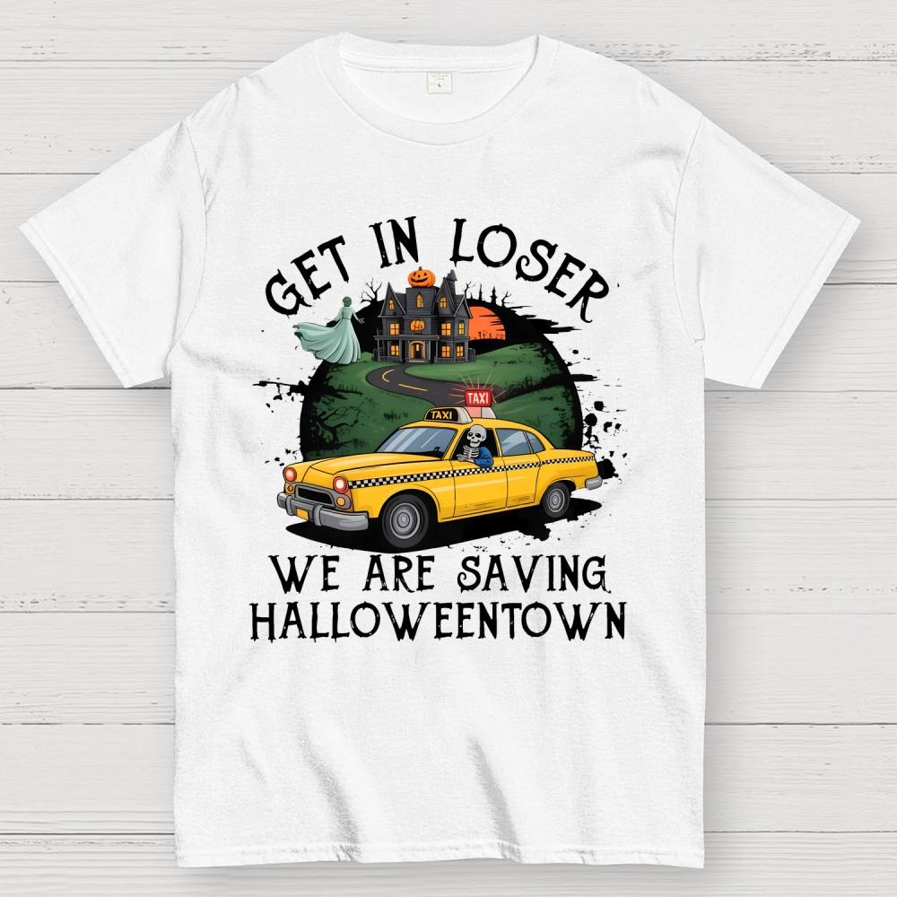 Get in Loser Vintage Halloween Unisex Cotton Summer Casual Cool Loose T-Shirt
