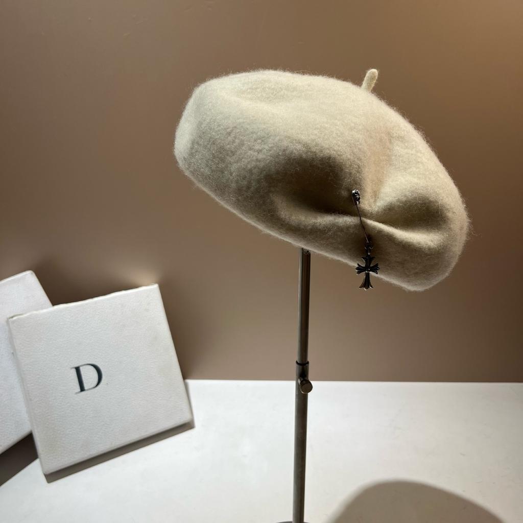 Australian Wool Beret Women'S French Personality Irregular Cross Star Anise Bud Hat Sweet Cool Painter Hat