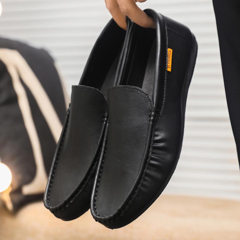 Fashion New Leather Men's Casual Shoes Male Lazy Shoes Breathable Loafers Comfort Slip-on Driving Shoes Luxury Brand Moccasins
