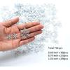 750pcs Snowflakes Confetti for Frozen Birthday Party Decorations Silver Snowflake Table Confetti for Winter Wonderland Snowflakes Embellishments for
