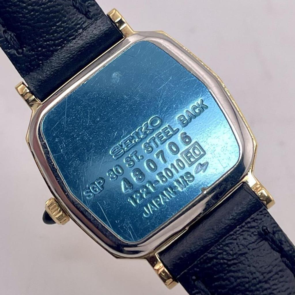 [USED] Battery/Band/Operating Seiko Exceline Guilloche Gold Watch