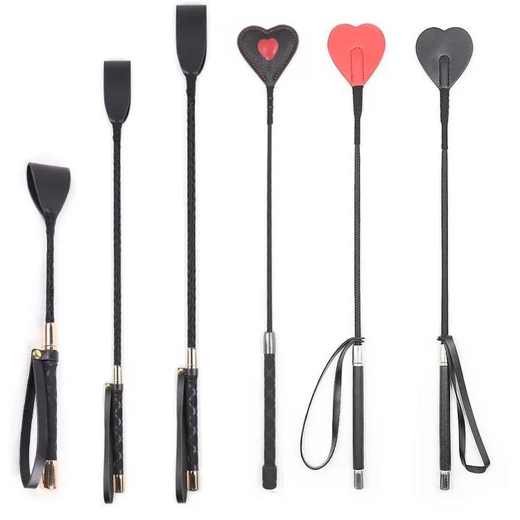Leather Cosplay Bondage Whip Crop Spanking Horse Riding Flogger Flapper Cane,BDSM Sex Toys For Couples