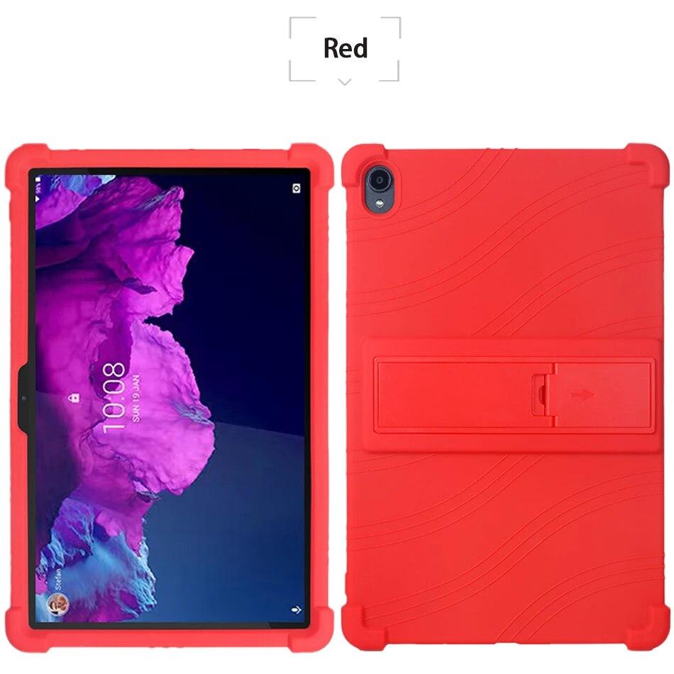 4 Verdickte Ecken Silikonhülle mit Ständer für Lenovo Tab P11 Plus Hülle TB-J616F TB-J616X 11" Tablet-PC Stoßfest Funda