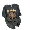Women's Retro Little Bear Cotton T-Shirt - 2026 Summer Short Sleeve Loose Fit with Cartoon Print for Girls