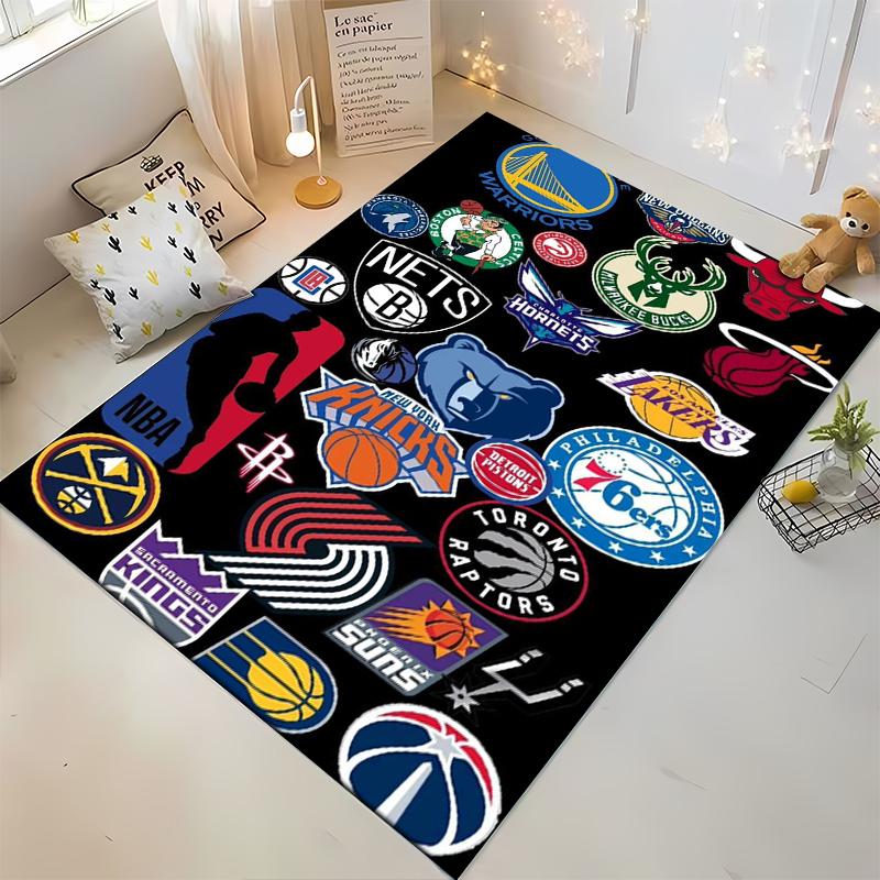 Tappeto Collezione Loghi Squadre NBA - Tappeto antiscivolo adatto per divani divani divani del soggiorno e della camera da letto