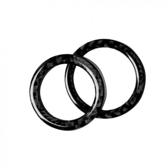 Auto Carbon Fiber Dashboard Air Vent Outlet Cover Trim For Mercedes-Benz W204 W