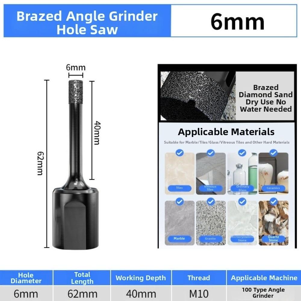 6/12/20/35mm Diameter Core Drill Bit Dry Drill Bit For Porcelain/Tile Marble/Glass/Granite