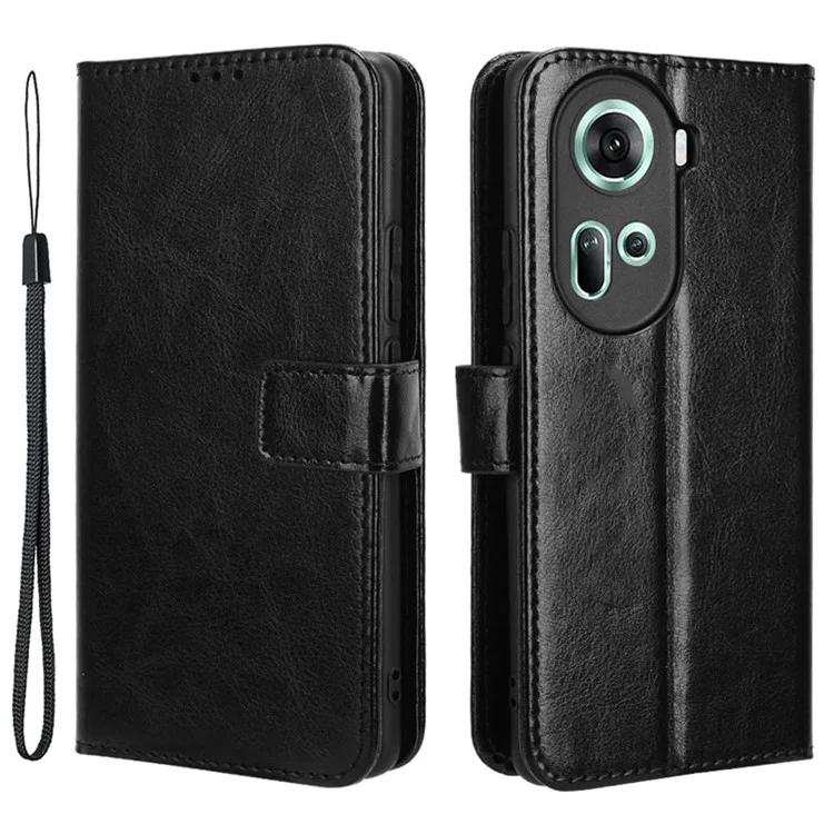 

For Oppo Reno11 5G (Global) Case TPU+PU Leather Card Slots Smartphone Cover