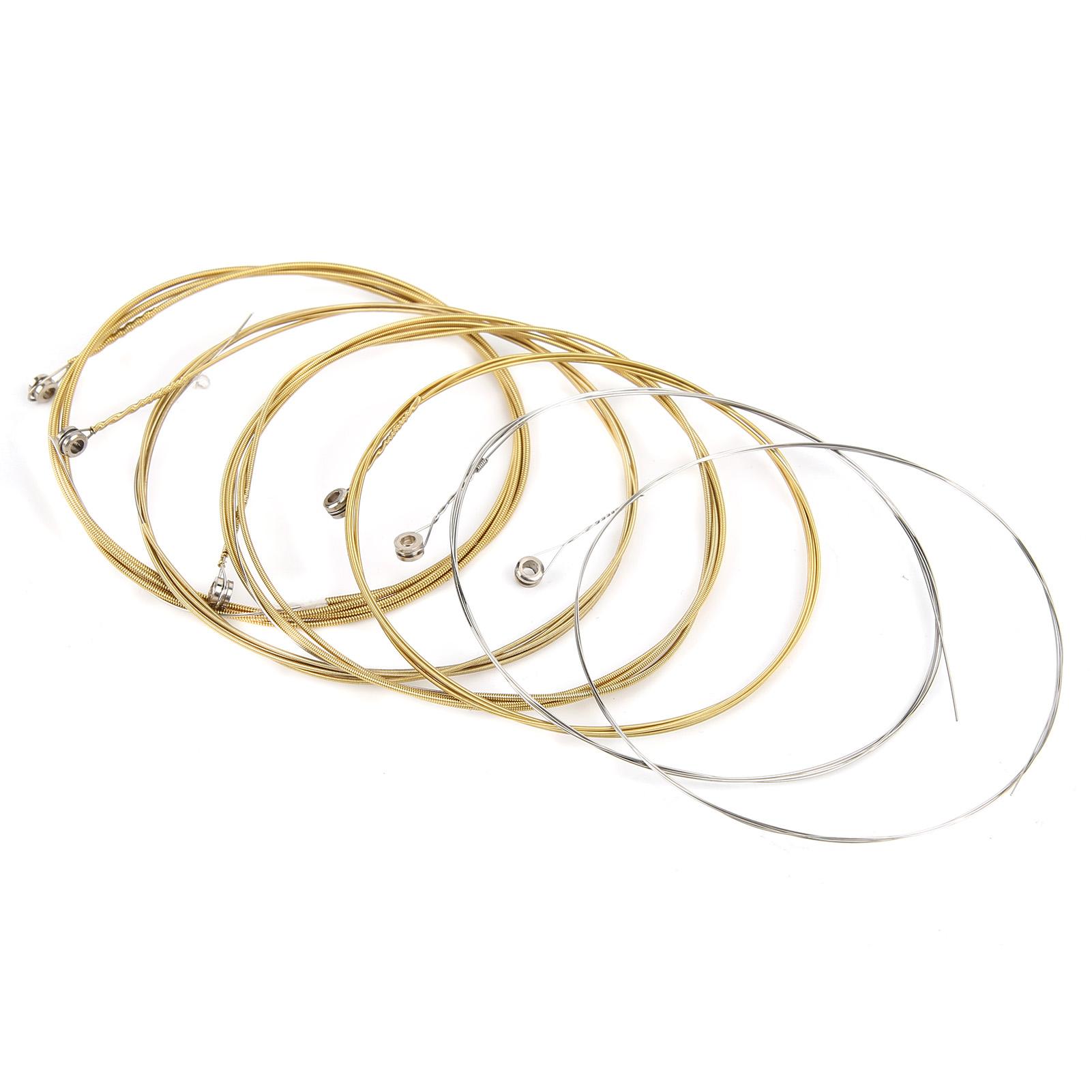 

6 шт. Струны для гитары, сплав с высокой прочностью на разрыв, обмотанные, аксессуары для струнных инструментов