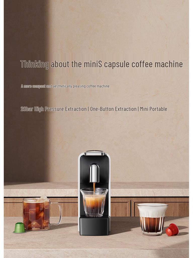 Fully Automatic Capsule Coffee Machine - One-Button Espresso Maker for Home, Hotel, or Office Use