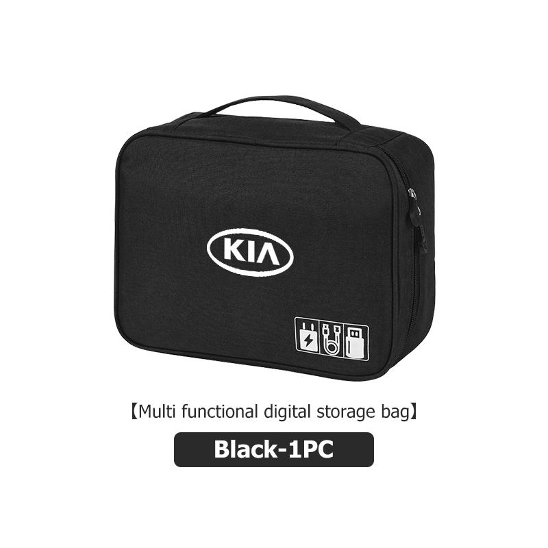 BCBCPD1 For KIA Large Capacity USB Data Line Charger Plug Storage Bag Waterproof Digital Organizer K5 K2 Rio Optima Sportage Venga