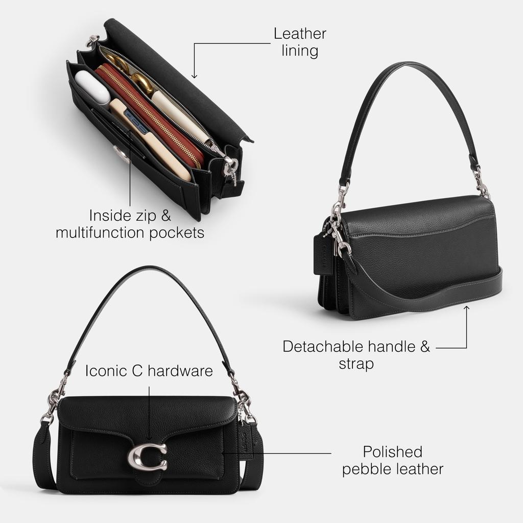 Coach Tabby Shoulder Bag 26 Black Black