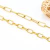 New Stainless Steel Cross Paper Clip Oval Geometric Chain PVD Gold Plated Unisex Necklace Bracelet Jewelry for DIY Accessories