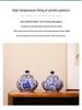 Blue and White Porcelain Flower Vase - Ceramic Tea Can Storage Jar for Home Decor