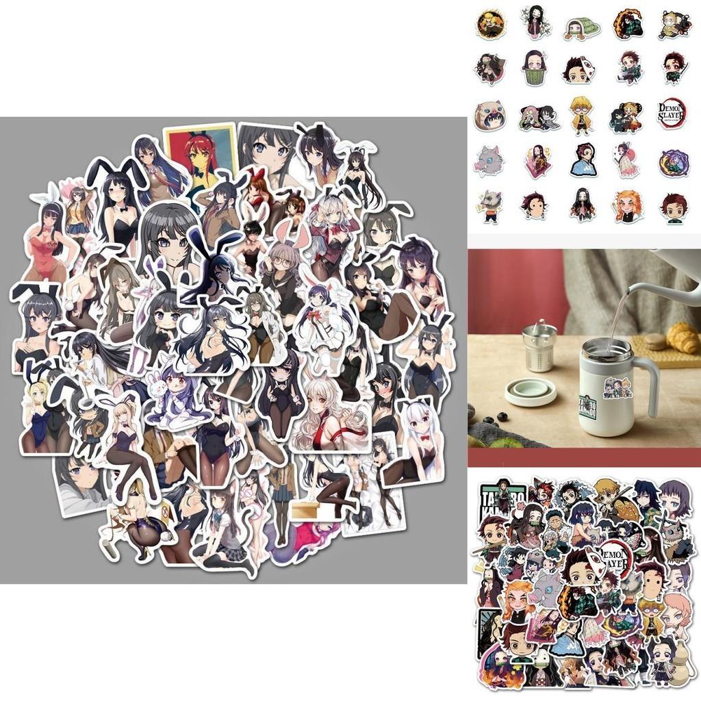 50-piece Unique Japanese Anime "demon Slayer" Graffiti Stickers For Personalizing Luggage Skateboards And Notebooks Durable Stickers
