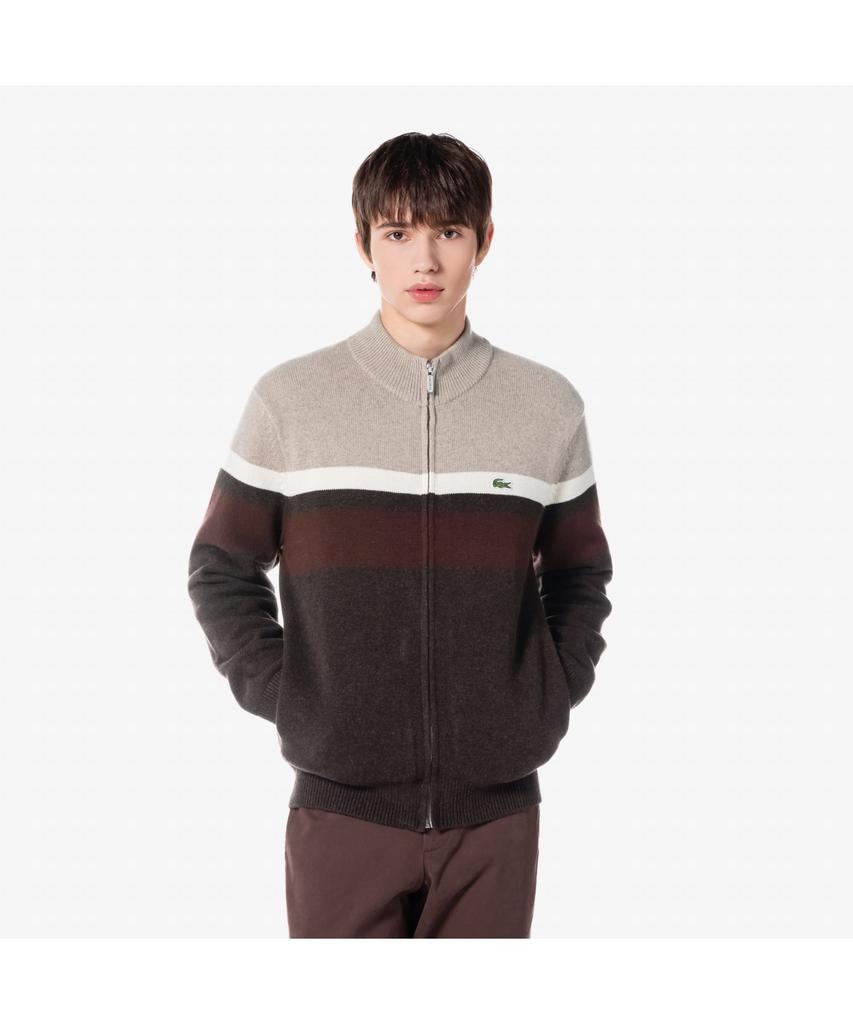 Lacoste Men'S High-Neck Colorblock Cardigan Ah701E-54N Shi