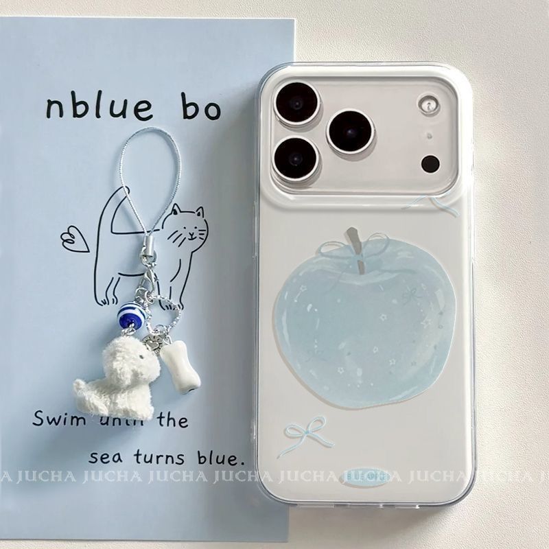 Bow Star Blue Apple Case for iPhone 17 Air, Hard Case for iPhone 16, 15