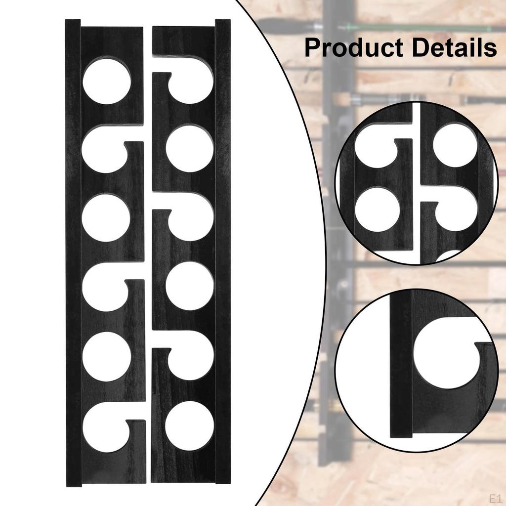 2x Fishing Pole Holders Wall or Ceiling Mounted Display Durability Reliable for Garage Storage