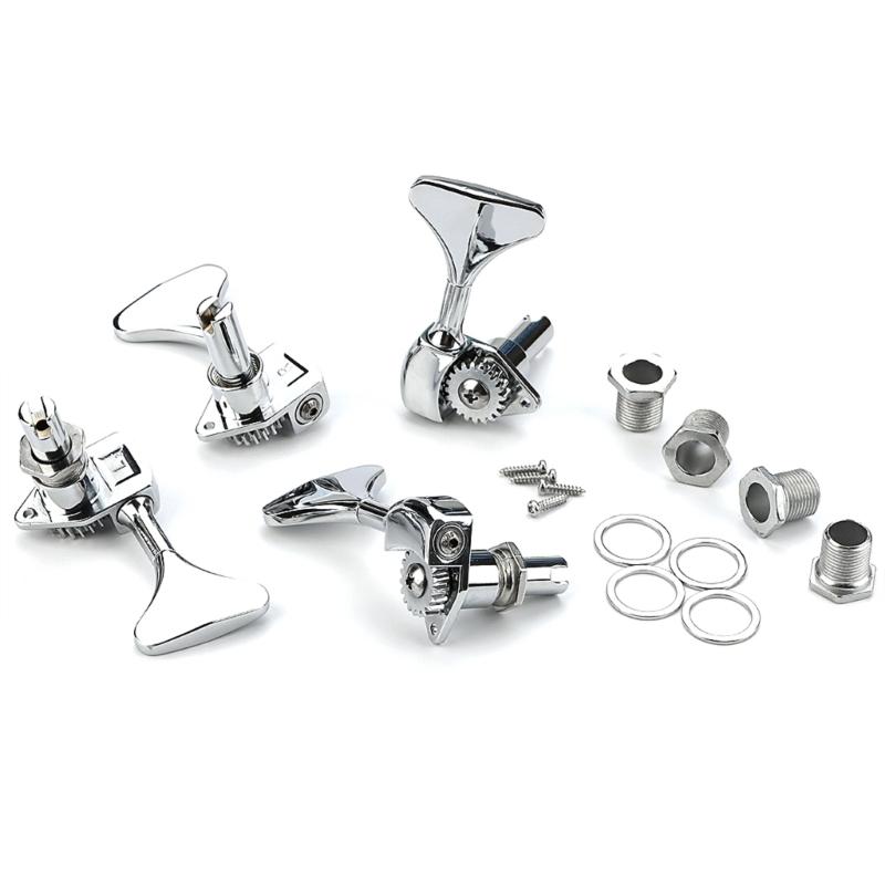 Electric Bass Tuner Peg 4 String Bass Machine Head Knobs Open Gear Bass Tuning Pegs for Electric Guitar Bass Hardware