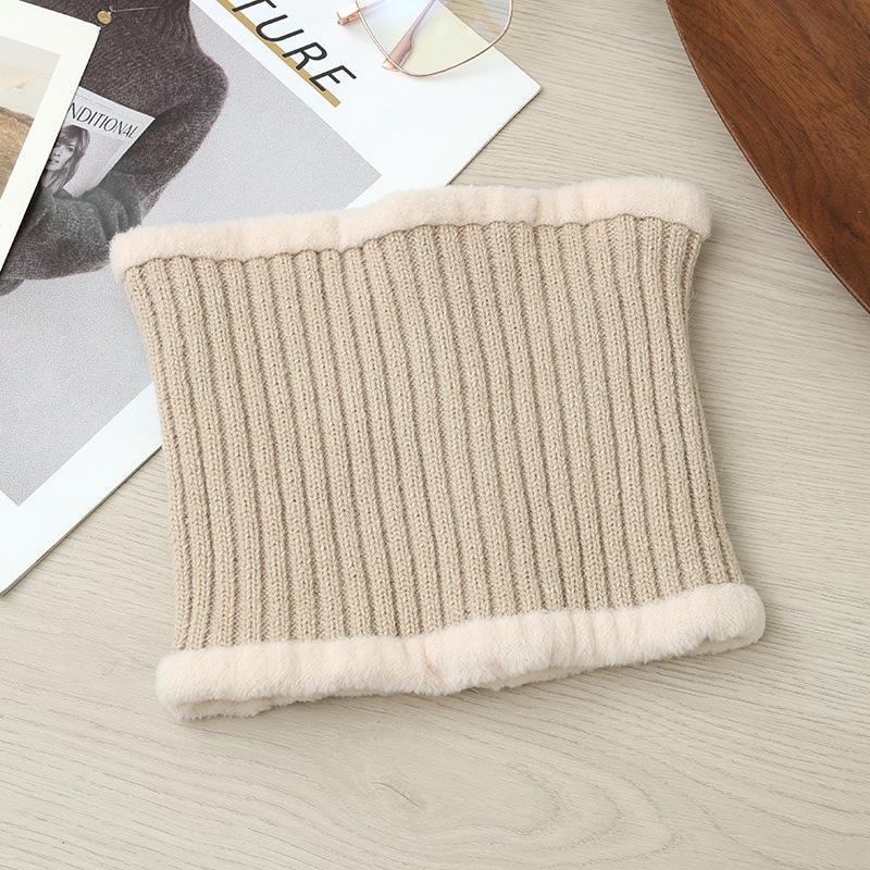 Autumn and Winter Middle Aged and Elderly Hats for Women  Pearl Ribbon and Velvet Rabbit Hair Equestrian Hat  Cold Proof and Warm Knitted Scarf Set