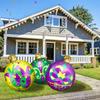 3 Pcs 24 Inch Mardi Gras Decorations Giant Mardi Gras Inflatables Ball Masquerade Inflatables PVC Outdoor Air Blow up Balls for Themed Party