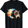 Dabbing Space Pug Astronaut Gifts Shirt Planets and Dog T-Shirt