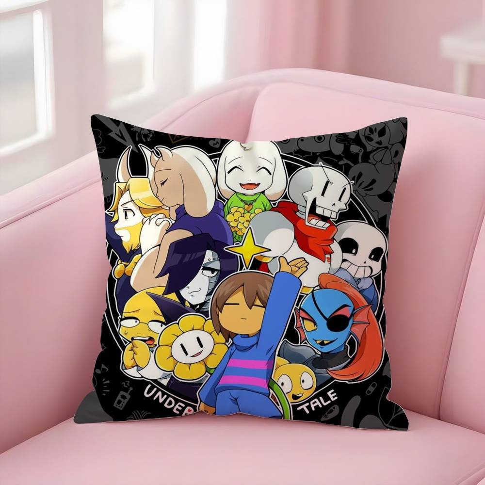 Game U-Undertale Pillow Case Sofa Short Plush Double-sided HD Printing Room Home Office Gift Cushion Cover