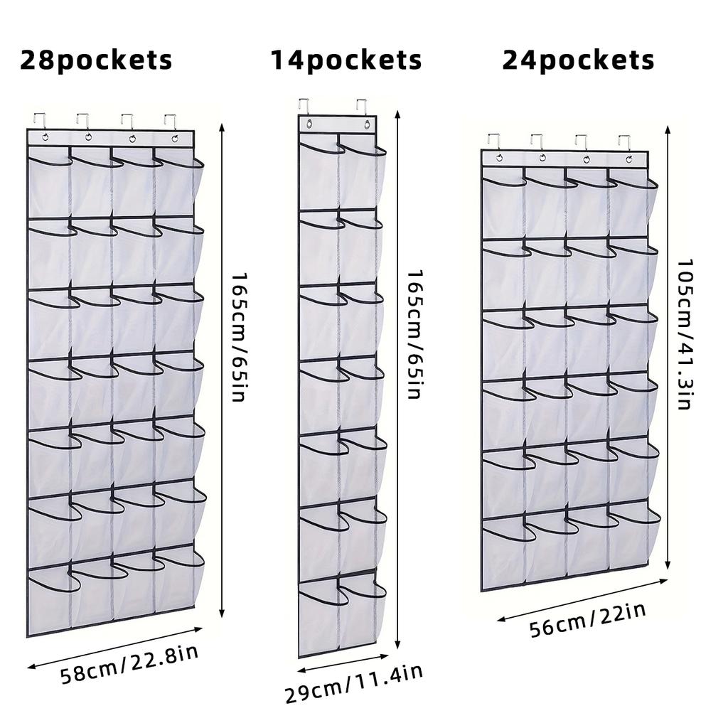 28/24/14 Grids Shoes Storage Rack Wall Mounted Underwear Bra Organizer Bags Door Back Sundries Display Holder Hanger