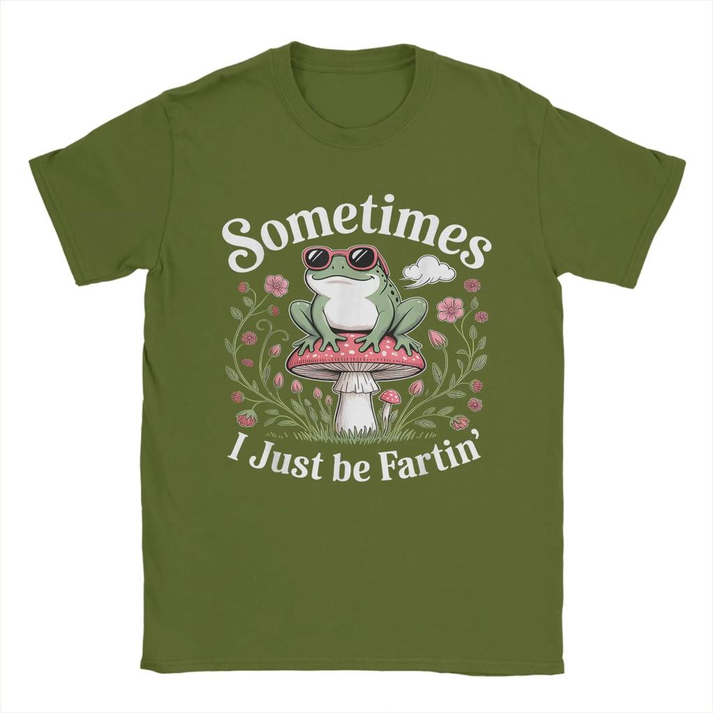 Sometimes I Just Be Farting Funny Frog T Shirt Summer  Popular T Shirts Men Cotton O-Neck Plus Size Top Tees Short Sleeve Tops